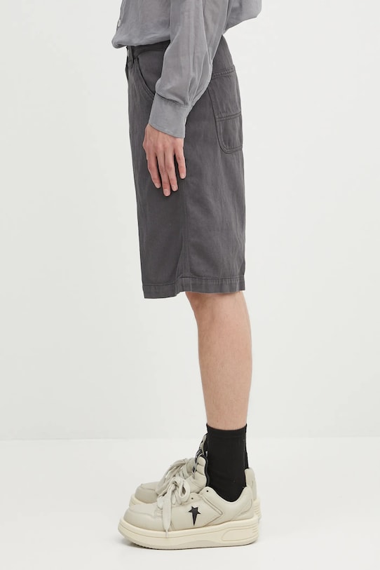 Kratke hlače s dodatkom lana Carhartt WIP Cooper Short I034805.87GD siva SS25