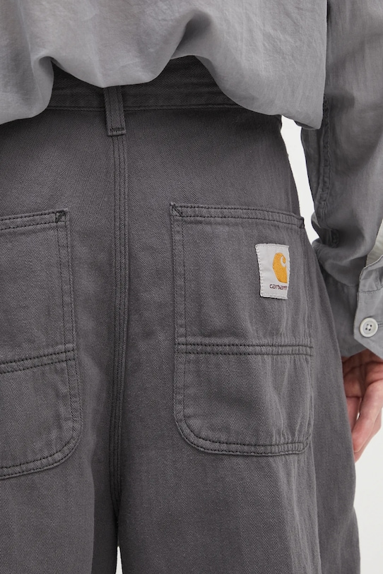 Kratke hlače s dodatkom lana Carhartt WIP Cooper Short siva I034805.87GD