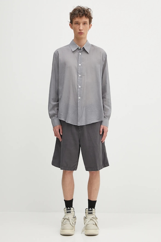 Kratke hlače s dodatkom lana Carhartt WIP Cooper Short I034805.87GD siva