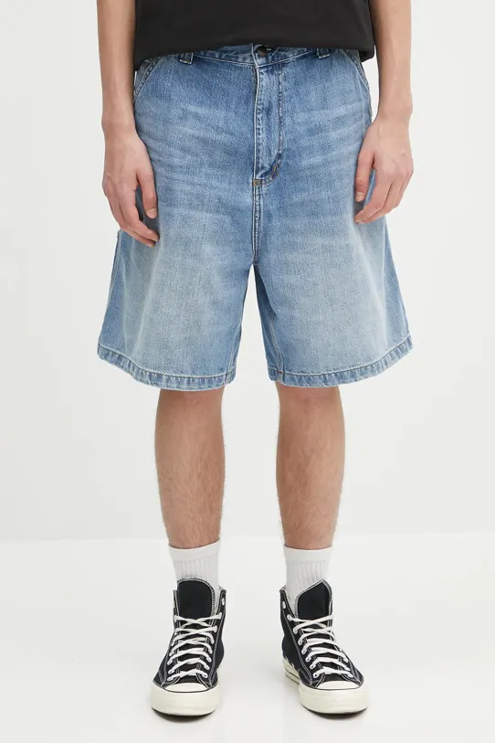 Carhartt WIP cotton denim shorts OG Single Knee Short cotton blue I034872.01UR