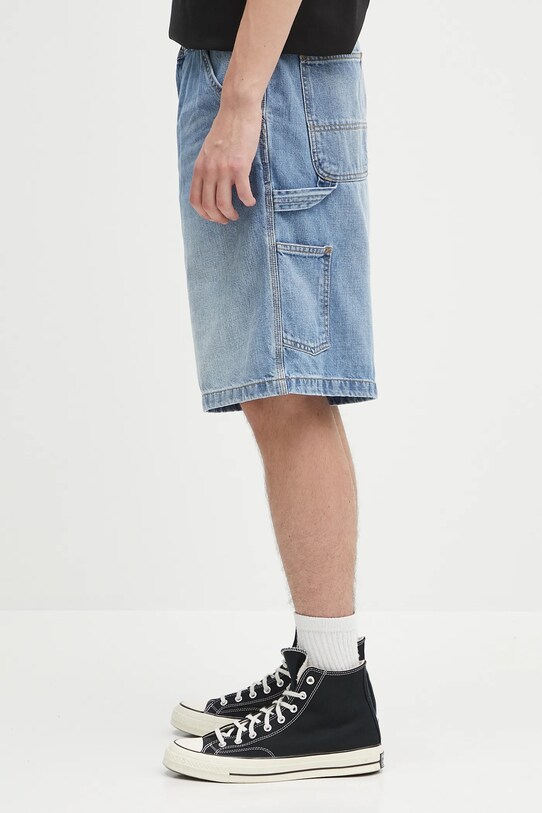 Carhartt WIP pantaloncini di jeans in cotone OG Single Knee Short I034872.01UR blu SS25