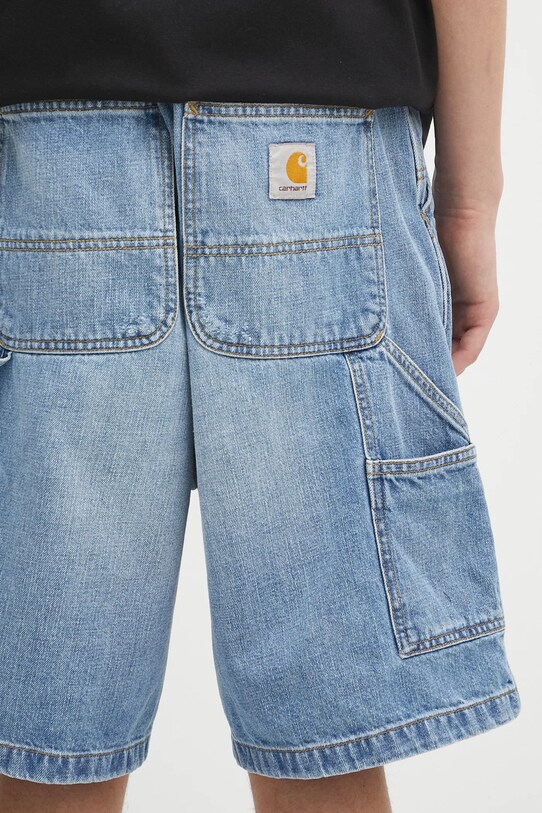 Carhartt WIP pantaloncini di jeans in cotone OG Single Knee Short blu I034872.01UR