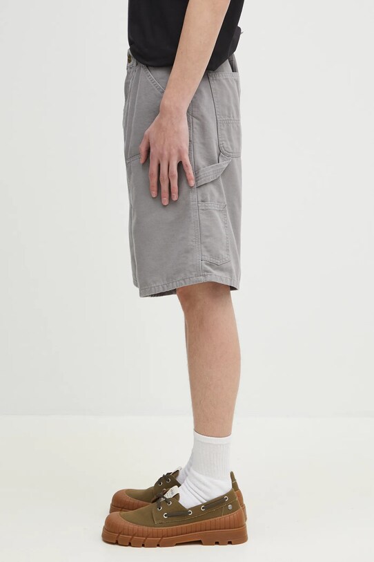 Bavlněné šortky Carhartt WIP Double Knee Short I034793.2LR06 šedá SS25