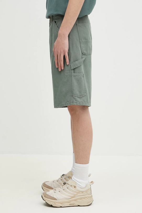 Бавовняні шорти Carhartt WIP Double Knee Short I034793.1YF06 зелений SS25
