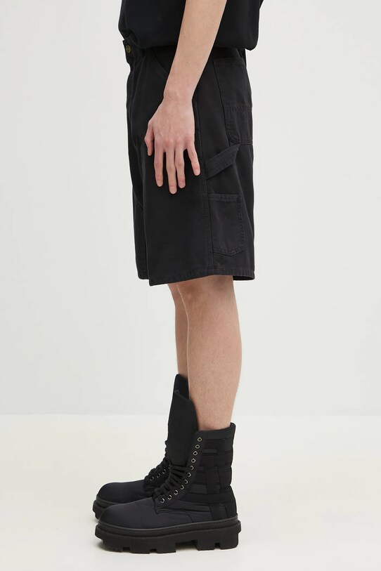 Carhartt WIP cotton shorts Double Knee Short I034793.8906 black SS25