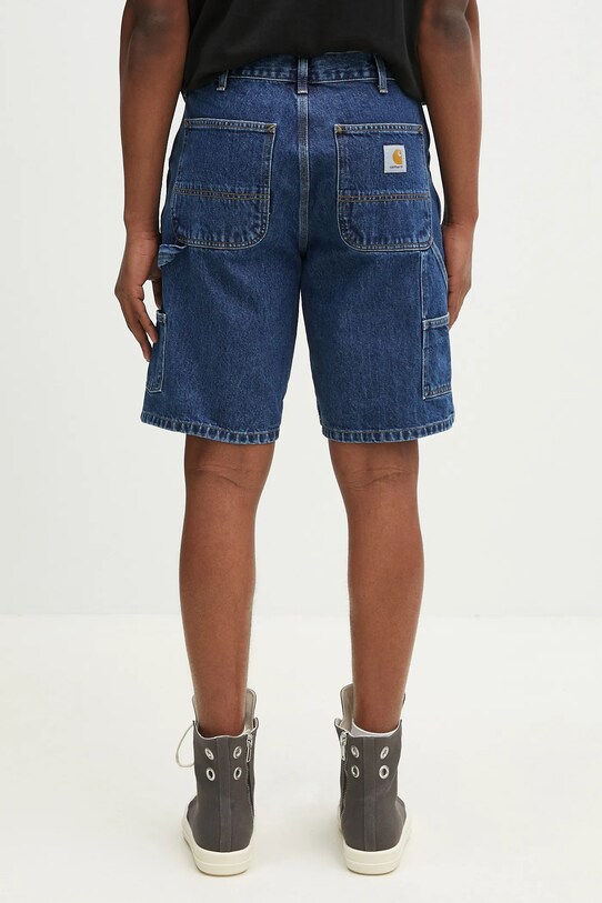 Дрехи Дънков къс панталон от памук Carhartt WIP Double Knee Short I034867.106 син