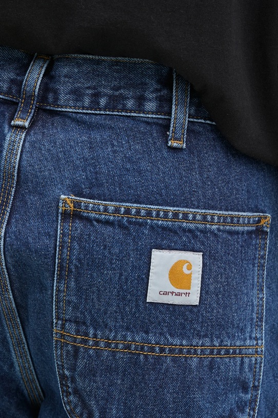 Carhartt WIP cotton denim shorts Double Knee Short blue I034867.106