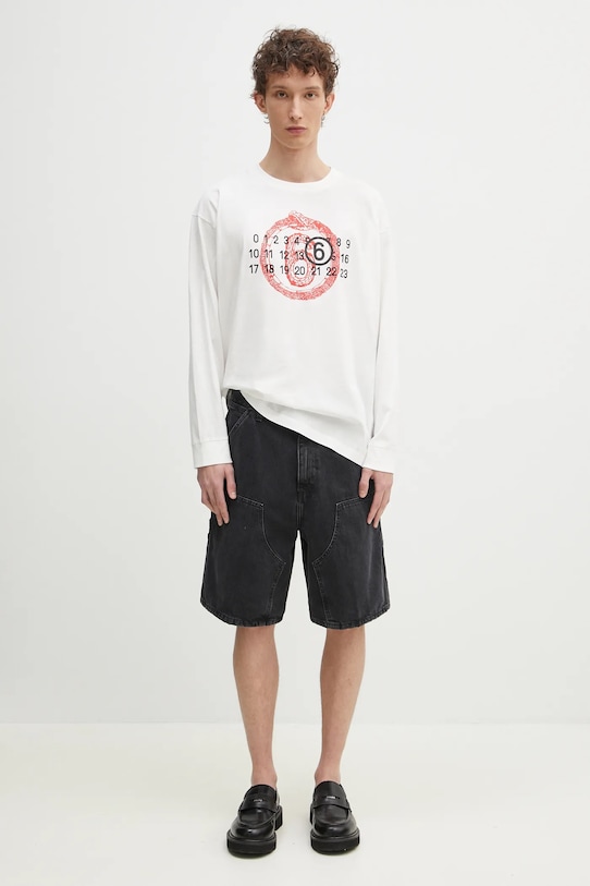 Carhartt WIP pantaloni scurti jeans Double Knee Short I034867.8906 negru