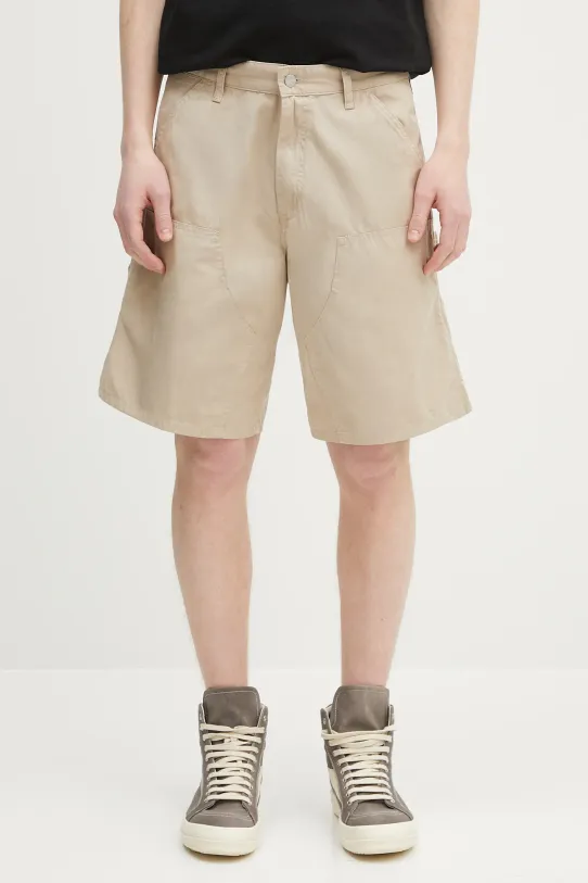 Carhartt WIP cotton shorts Double Knee Short cotton beige I034794.G102