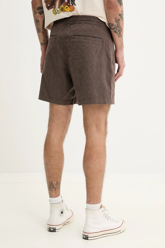 Îmbrăcăminte Abercrombie & Fitch pantaloni scurți din amestec de in KI128.5064.428 maro