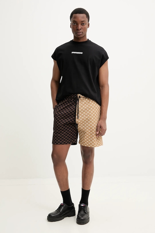 Sprayground szorty bawełniane 20SP029D brązowy SS25