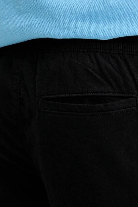 Hollister Co. pantaloni scurți din amestec de in negru KI328.5095.900