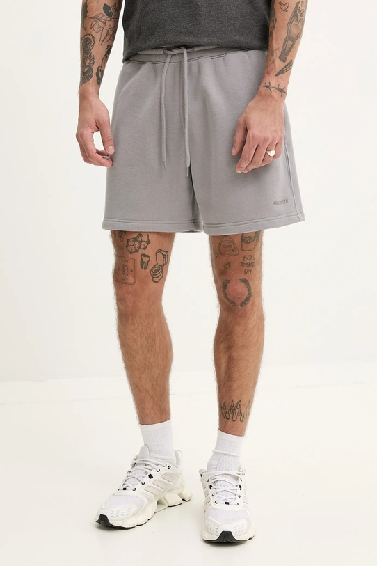 Hollister Co. pantaloni scurti tricotaj gri KI328.5127.120
