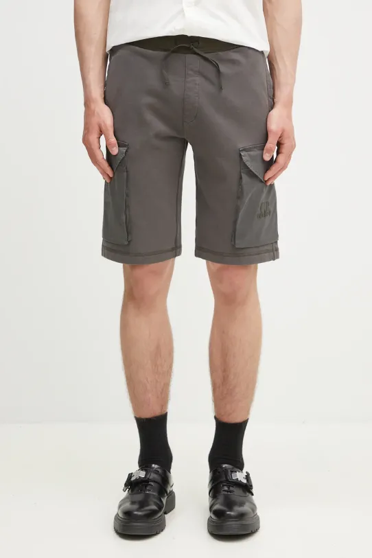 Хлопковые шорты C.P. Company гладкий серый 18CMSB160A006090M