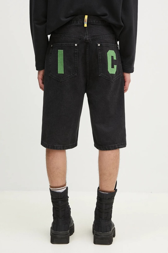 Odzież ICECREAM szorty jeansowe bawełniane Running Dog Denim Shorts ICD25103 czarny