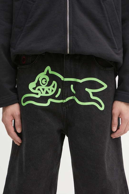 Джинсові бавовняні шорти ICECREAM Running Dog Denim Shorts чорний ICD25103