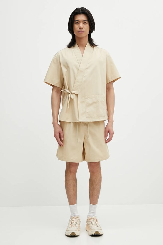 Kenzo szorty bawełniane FF55SH5059SC.11 beżowy