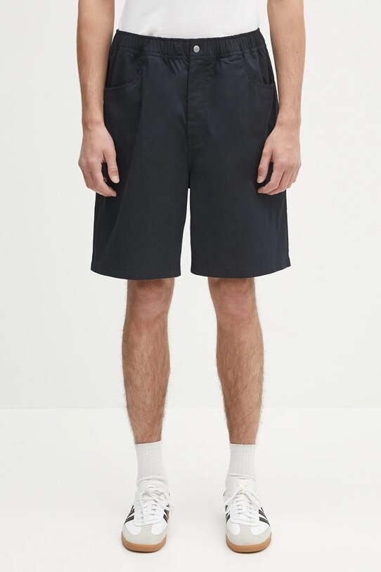 Къс панталон Norse Projects Ragnar Fine Broken Twill Shorts изчистен тъмносин N35.0620.7004