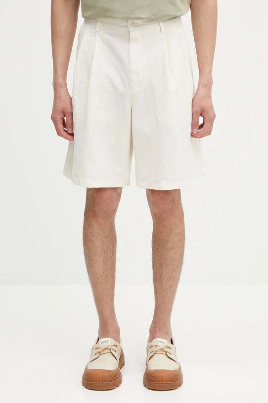Norse Projects pantaloncini in lino misto Benn Cotton Linen Shorts semplice beige N35.0617.0219