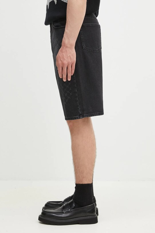 Дънков къс панталон Daily Paper Laser Monogram Denim Shorts 2511132 черен SS25
