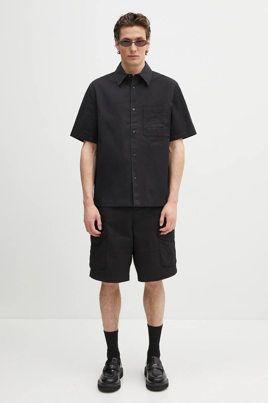 Daily Paper pamut rövidnadrág Cotton Cargo Shorts 2511027 fekete