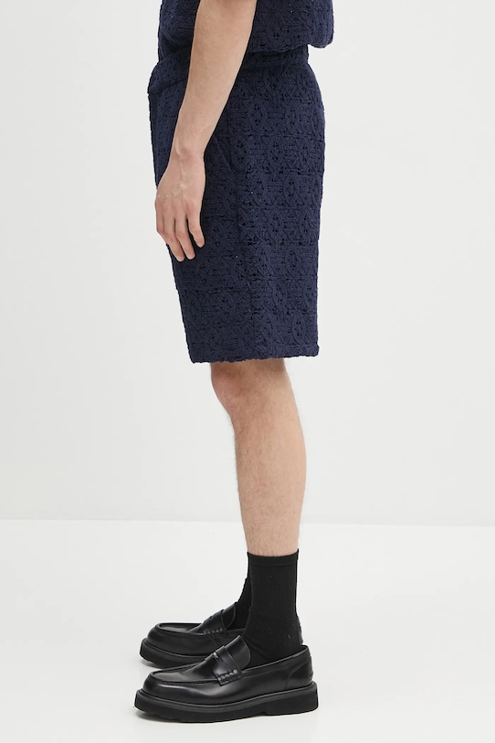Daily Paper pantaloni scurți Lace Shield Short 2511119 bleumarin SS25