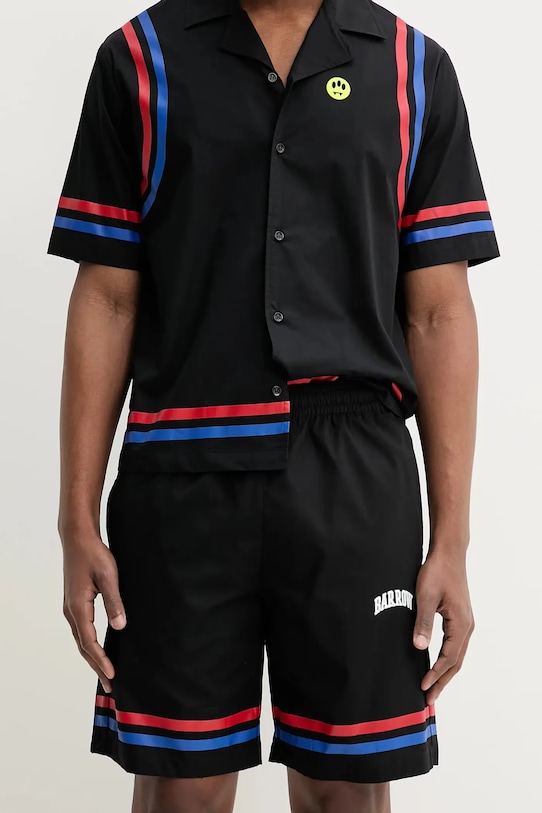 Памучен къс панталон Barrow памук черен S5BWUABE093