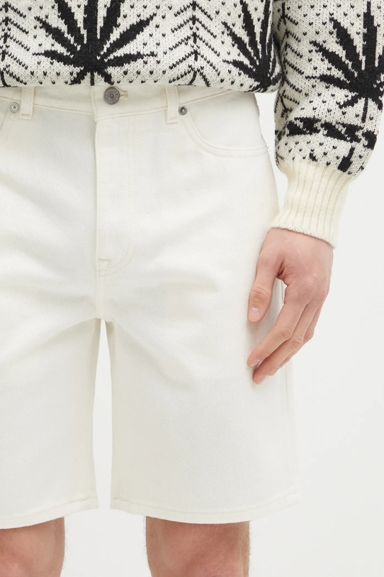 Lacoste pantaloni scurți jeans bej FH9932