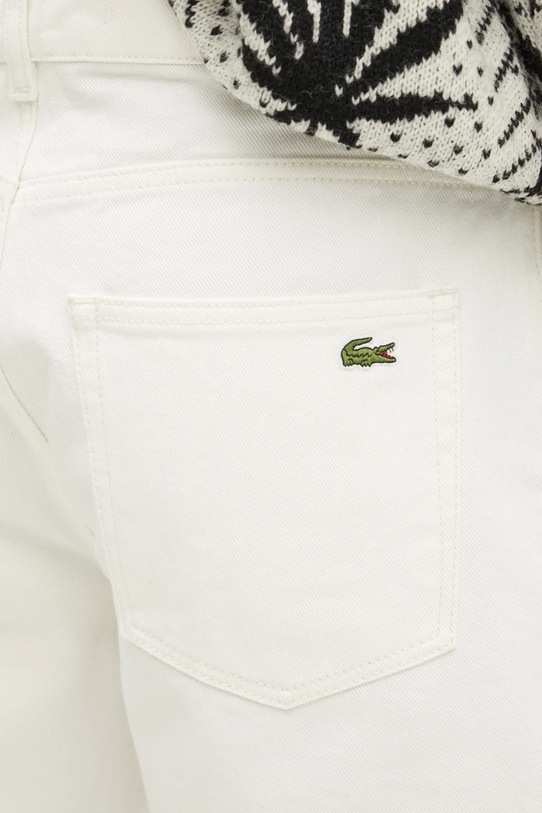 Lacoste pantaloncini di jeans FH9932 beige