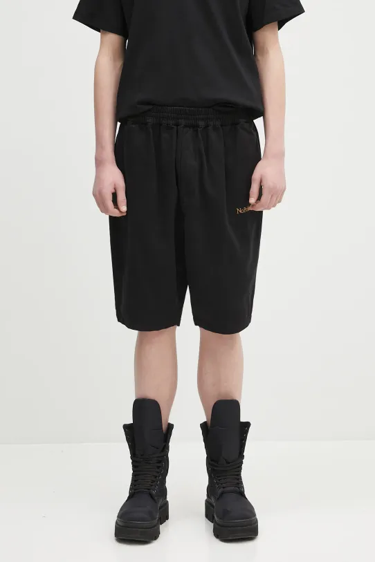Бавовняні шорти No Problemo Mini Problemo Work Short - Twill гладкий чорний NP3111403