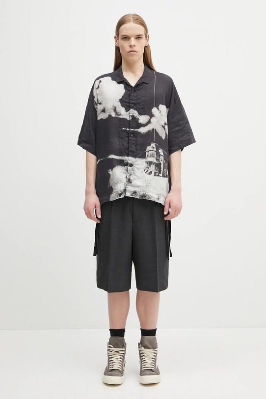 Вълнени къси панталони Our Legacy Borrowed M2254BPC черен