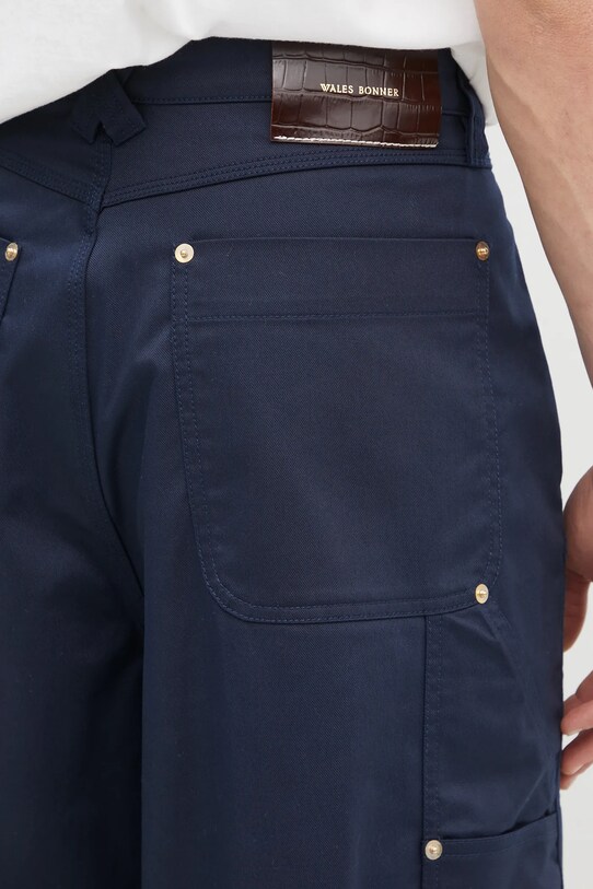 Wales Bonner pantaloncini Kingston MS25TR05.PL01.599 blu navy