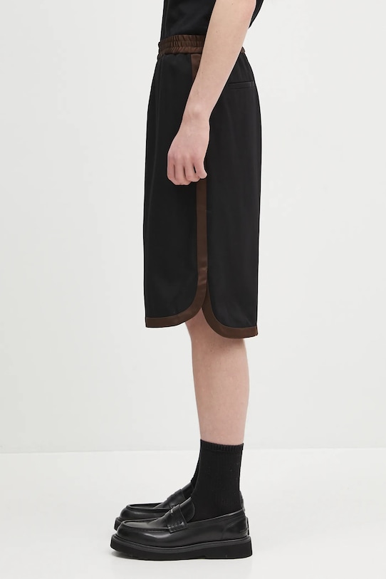 Wales Bonner wool shorts Ossie MS25TR20.WV03.999 black SS25