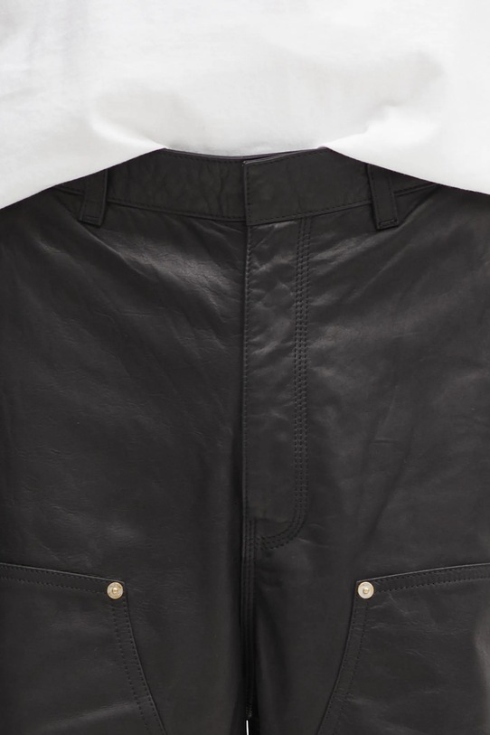 Wales Bonner szorty skórzane Ivy czarny US25LE03.LE02.999