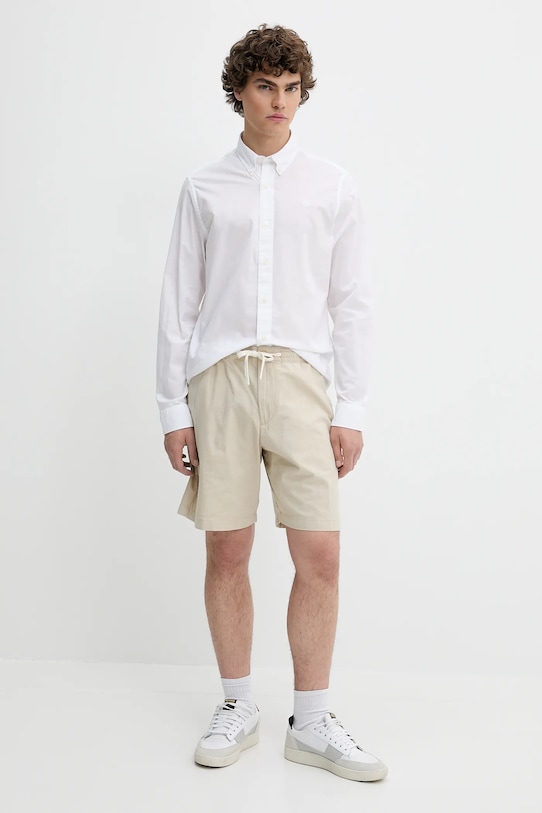 Timberland szorty bawełniane TB0A2FD5EOH1 beżowy SS25