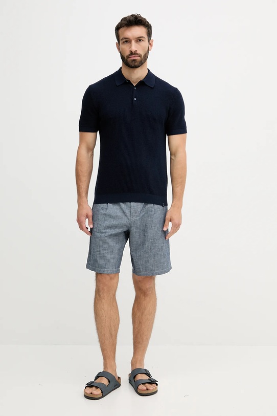United Colors of Benetton pantaloni scurți din bumbac 4XGBU9015 albastru SS25