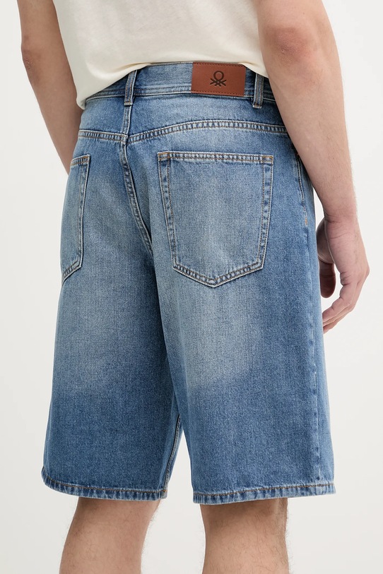 Одежда Хлопковые джинсовые шорты United Colors of Benetton 4AW7U9018 голубой