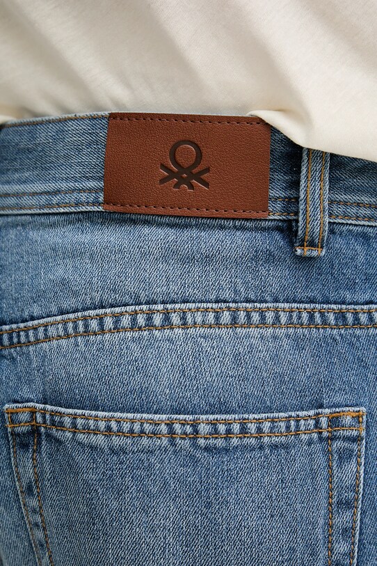 United Colors of Benetton szorty jeansowe bawełniane niebieski 4AW7U9018