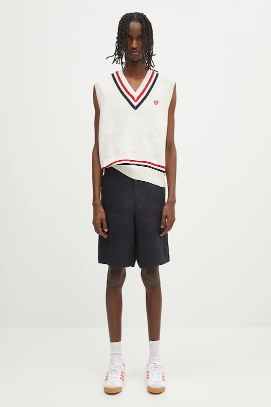 Lněné kraťasy Paul Smith M1R.437Z.P01427 námořnická modř