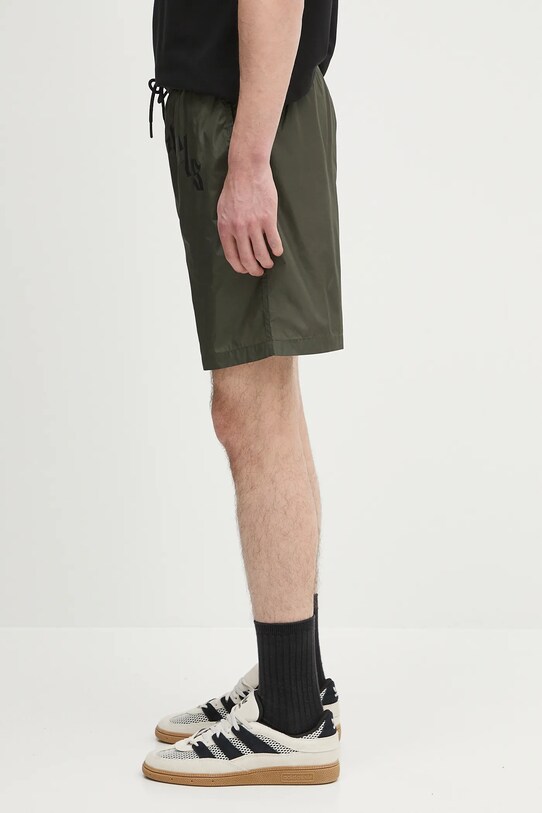 Palm Angels szorty kąpielowe Curved Logo PMFD018S25FAB0015610 zielony SS25