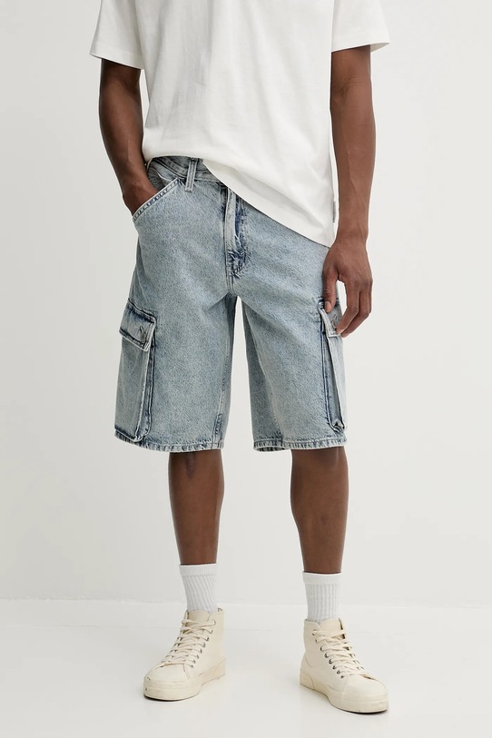 Levi's szorty jeansowe 478 BAGGY CARGO SHORTS bawełna niebieski 001GU