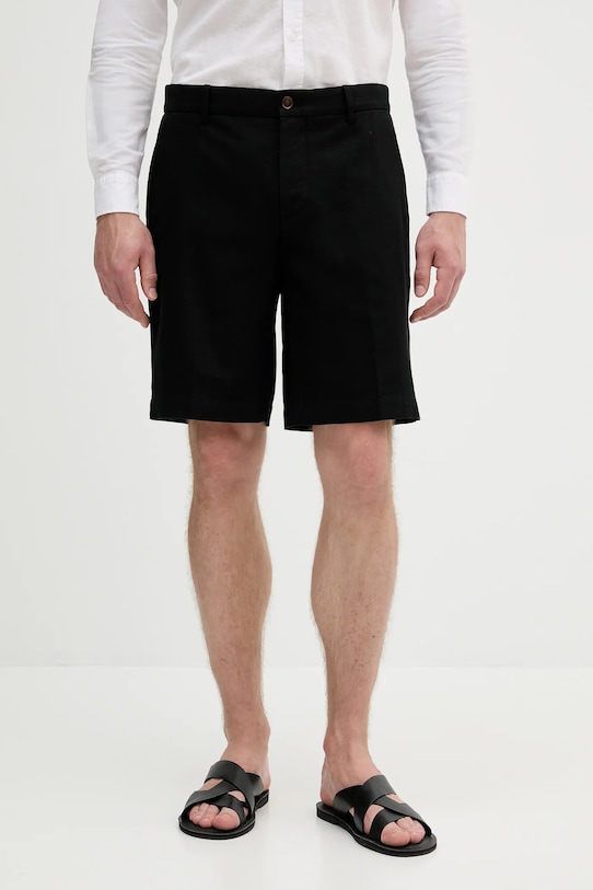 Sisley pamut rövidnadrág szövet fekete 4GJ0S9018