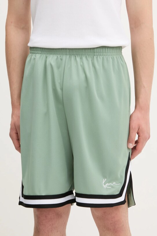 Karl Kani pantaloni scurți tricotaj verde PD00005316