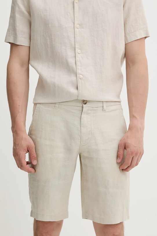 Marc O'Polo pantaloncini in lino tessuto beige M24003915000