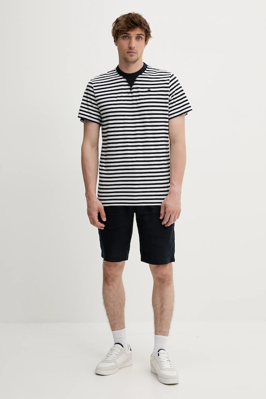 Marc O'Polo szorty lniane M24003915000 granatowy AA00