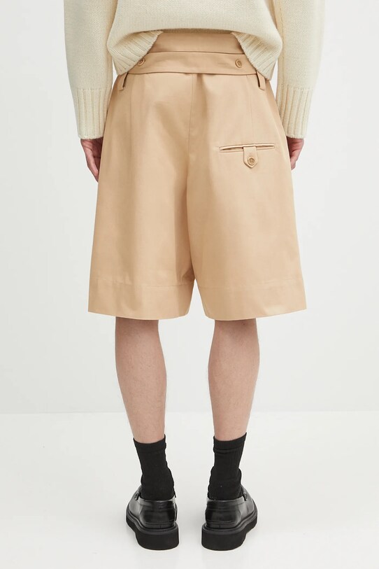 Odzież JW Anderson szorty bawełniane Folded Front Pleat SR0107.PG1713.132 beżowy