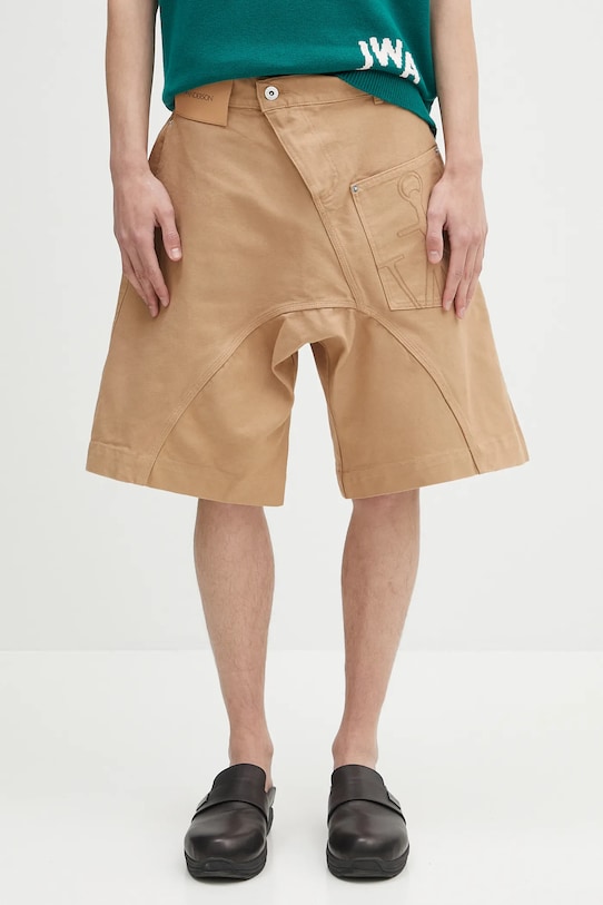 JW Anderson cotton shorts Twisted Workwear fabric beige SR0108.PG1744.130