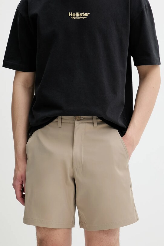 Abercrombie & Fitch pantaloni scurți tricotaj bej KI128.5039.400