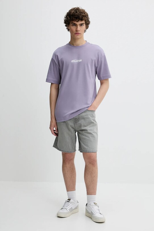 Rifľové krátke nohavice Abercrombie & Fitch KI128.5099.120 sivá SS25