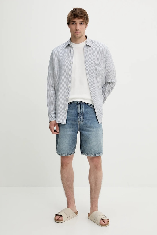 Marc O'Polo pantaloni scurți din denim 5000006375 albastru SS25